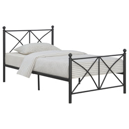 Hart Metal Open Frame Bed Matte Black