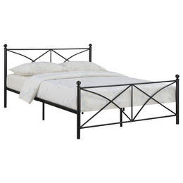 Hart Metal Open Frame Bed Matte Black