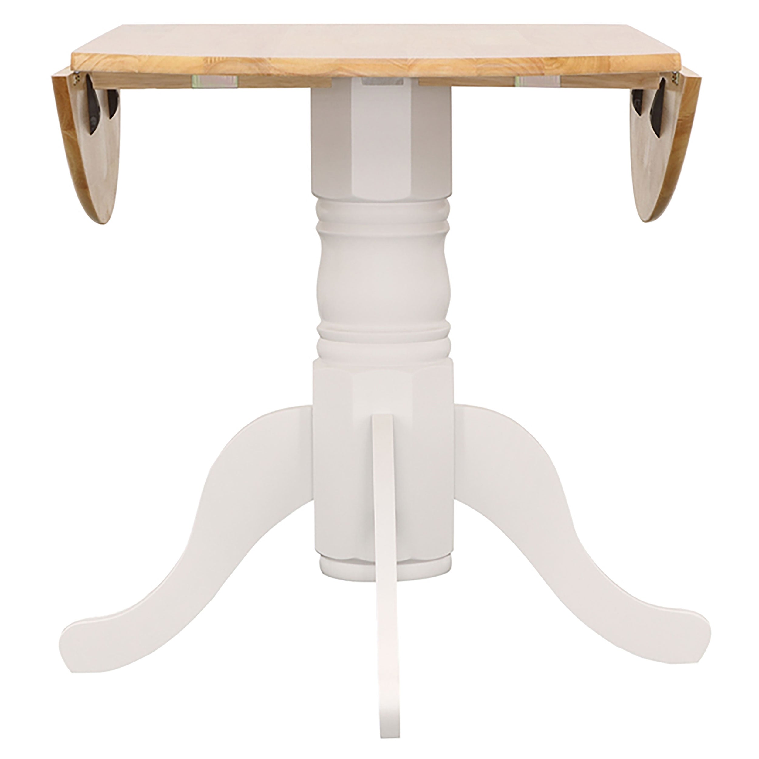 Allison Round Drop Leaf Dining Table Set White