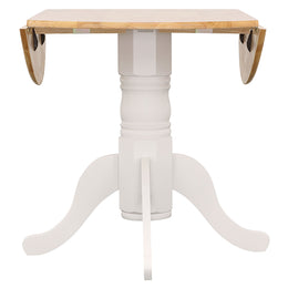 Allison Round Drop Leaf Dining Table Set White