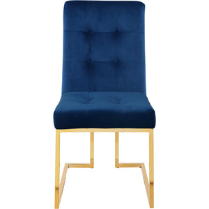 Meridian Pierre Navy Velvet Dining Chair
