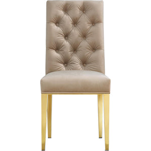 Meridian Capri Beige Velvet Dining Chair