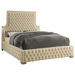 Meridian Sedona Cream Velvet King Bed