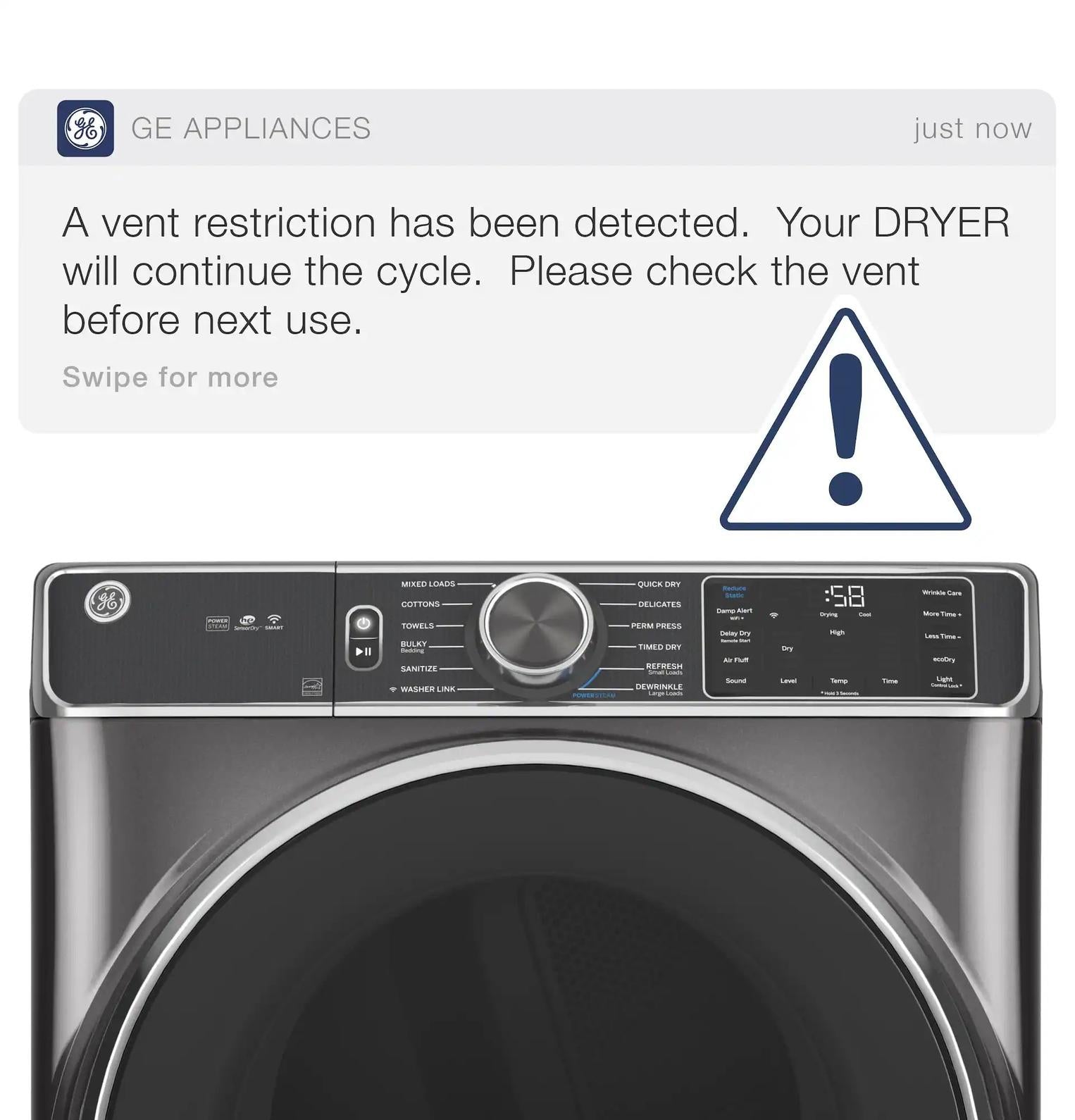 Package - GE - 4.8 Cu. Ft. High-Efficiency Stackable Smart Front Load Washer w/ Odorblock Ultra Fresh Vent System & Microban Technology and 7.8 Cu. Ft. Stackable Smart 10-Cycle Electric Dryer - White