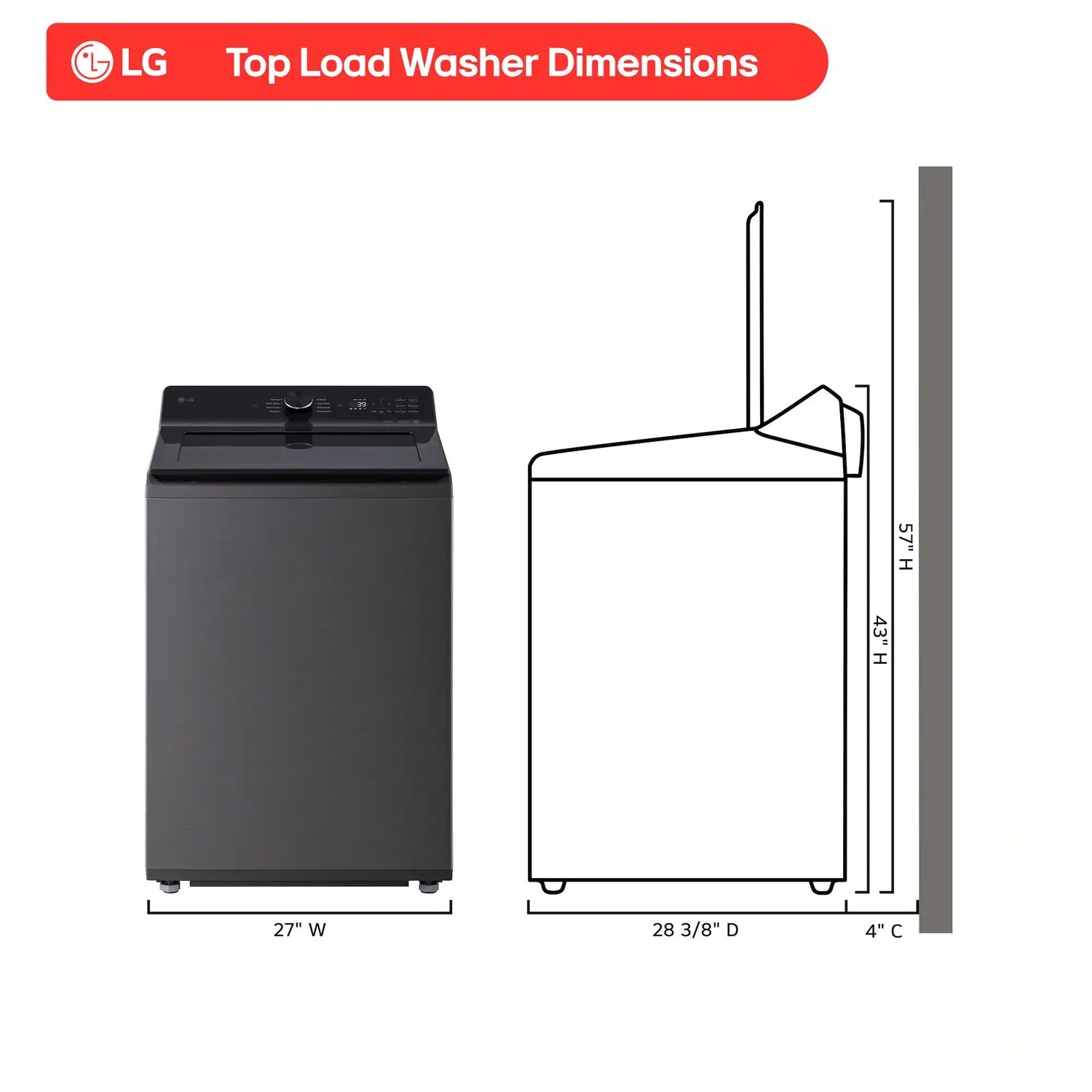 Package - LG - 5.0 Cu. Ft. High-Efficiency Smart Top Load Washer with Easy Unload and 7.3 Cu. Ft. Smart Electric Dryer with Sensor Dry - Platinum Black