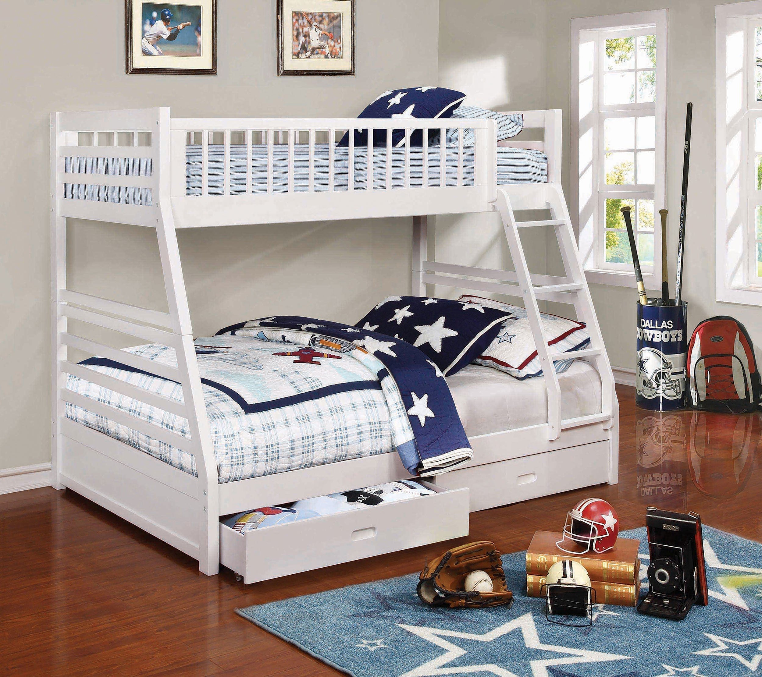 Ashton 2-drawer Wood Over Bunk Bed