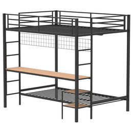 Campus Workstation Bunk Bed Matte Black