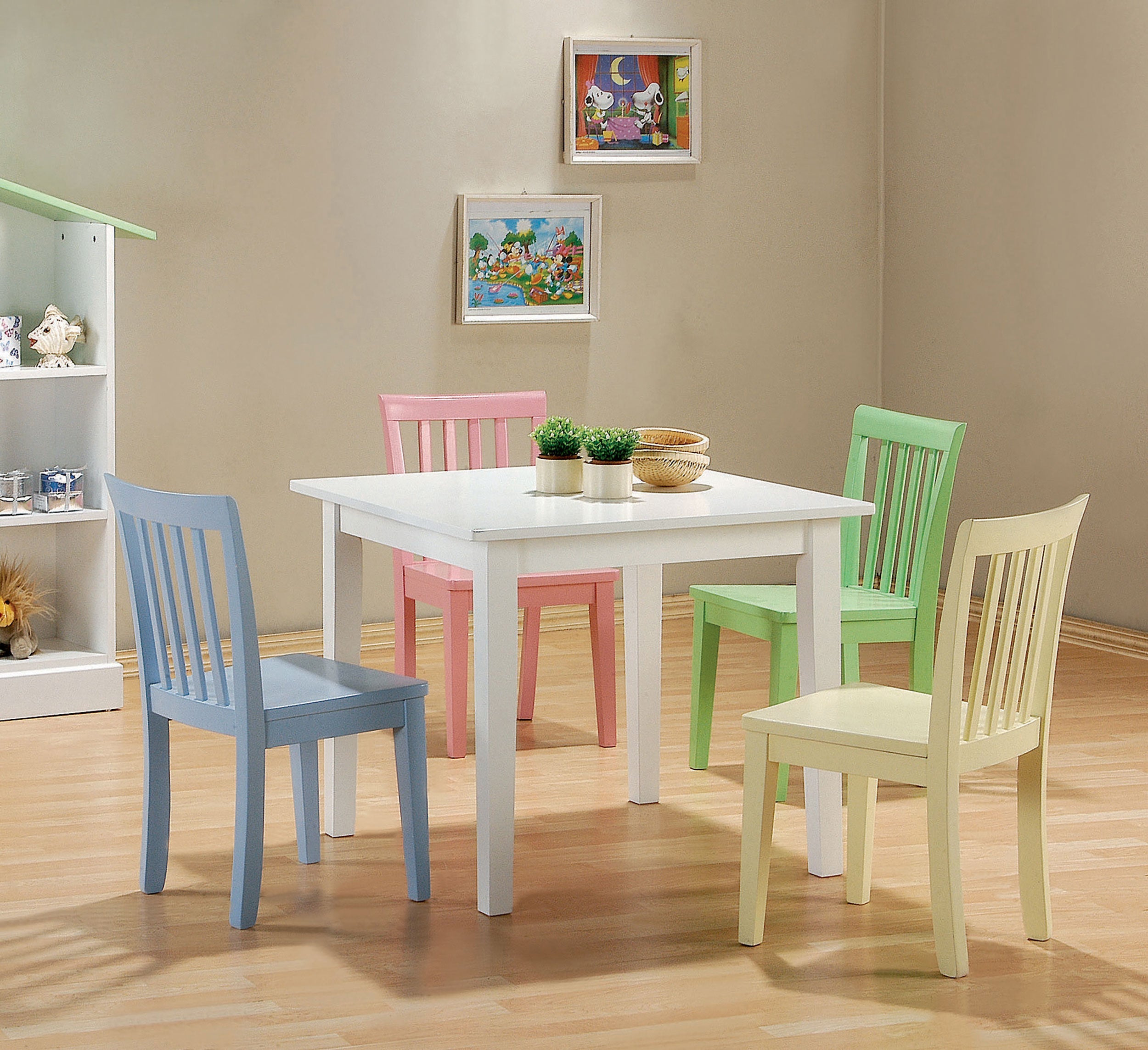 Rory Kids Table and Chairs Set Multi Color