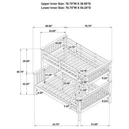 Chapman Wood Over Bunk Bed White