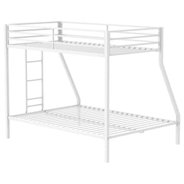 Alevera Metal Bunk Bed with Ladder Black