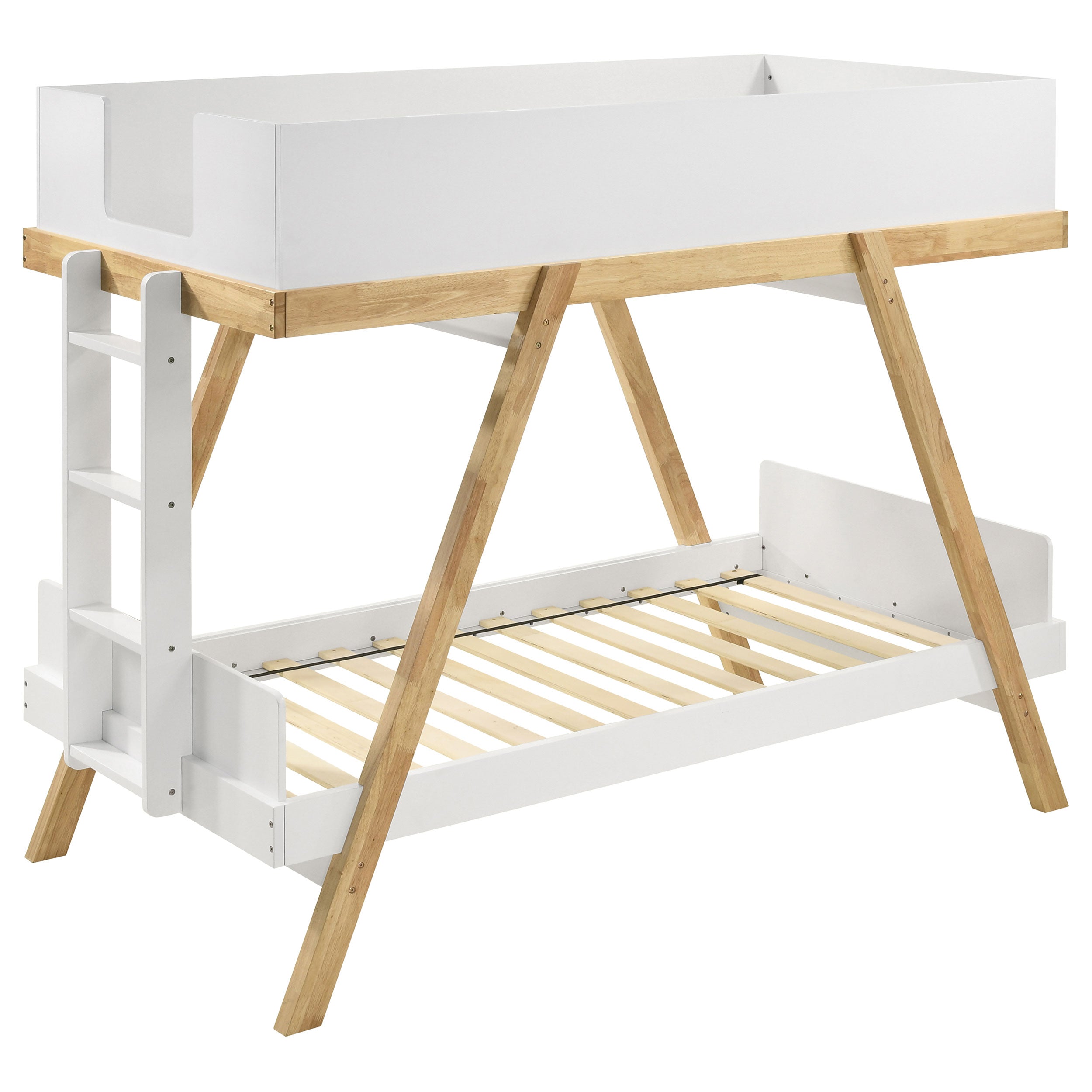 Frankie Wood Over Bunk Bed Blue and Natural