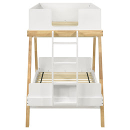 Frankie Wood Over Bunk Bed Blue and Natural