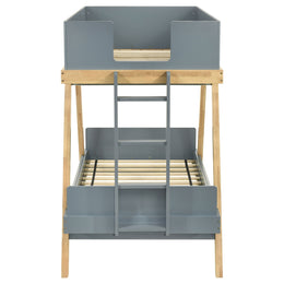 Frankie Wood Over Bunk Bed Blue and Natural