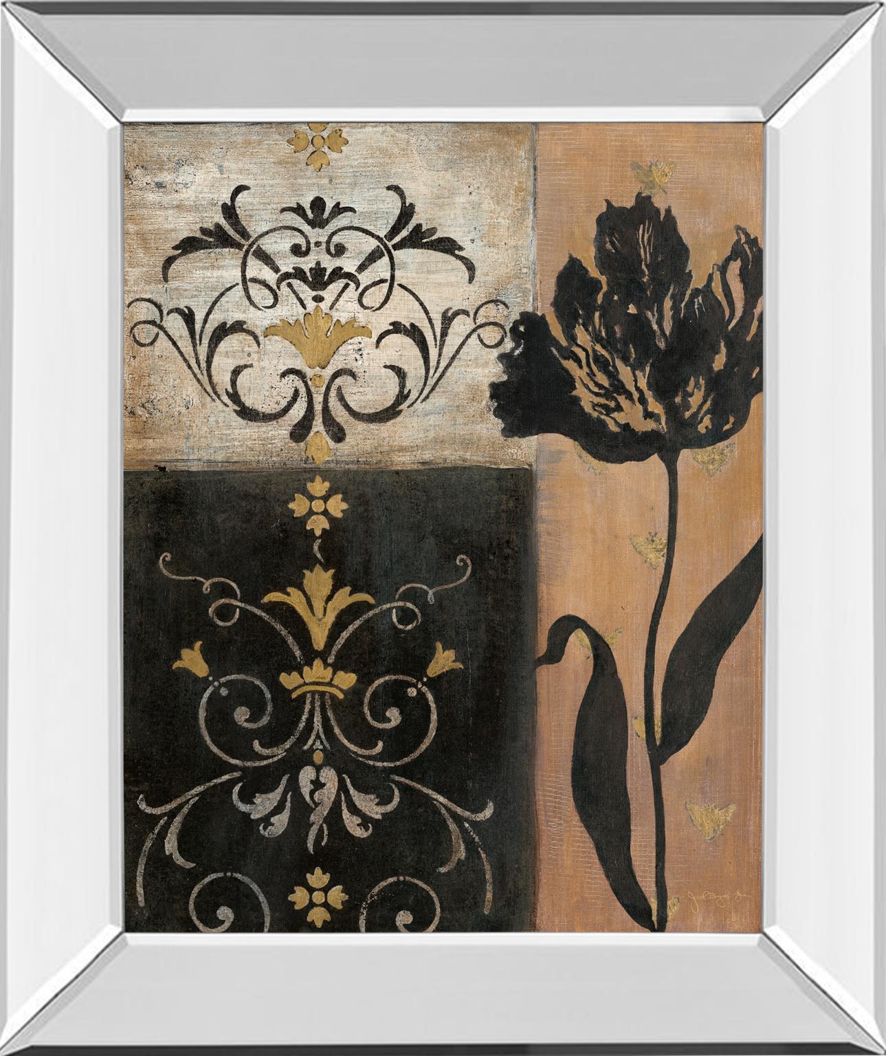 Mirrored Frame Tulip Silhouette By Tava Studio 22X26 Mirror Frame Print