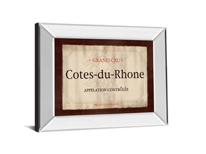 Mirrored Frame Cote Du Rhone By Paola Viveiros 22X26 Mirror Frame Print