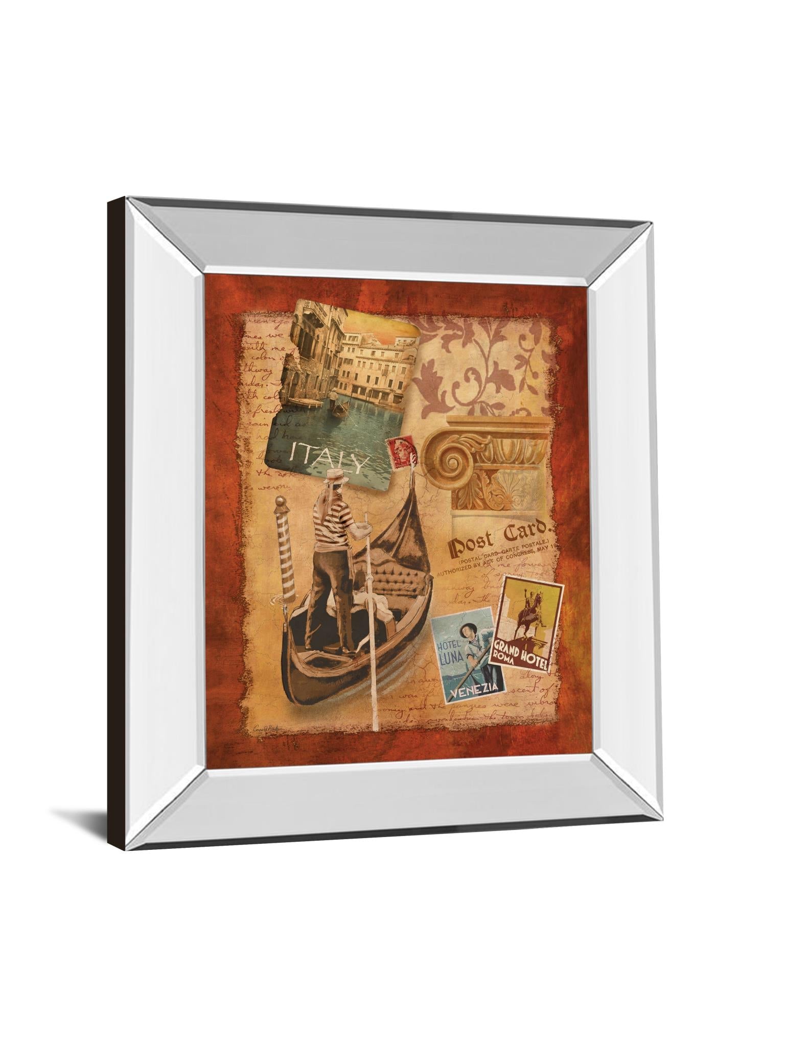 Mirrored Frame Memories Of Italy By Conrad Knutsen 22X26 Mirror Frame Print
