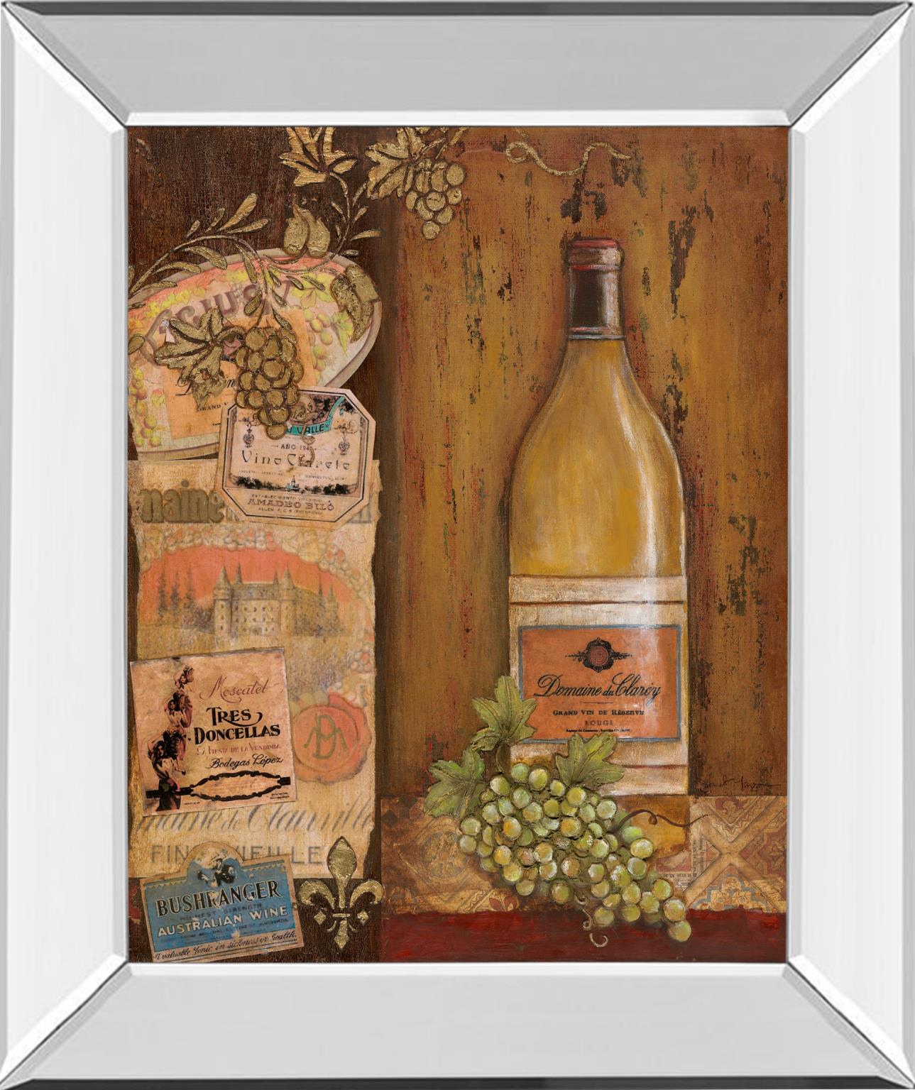 Mirrored Frame Vintage White By Tava Studio 22X26 Mirror Frame Print