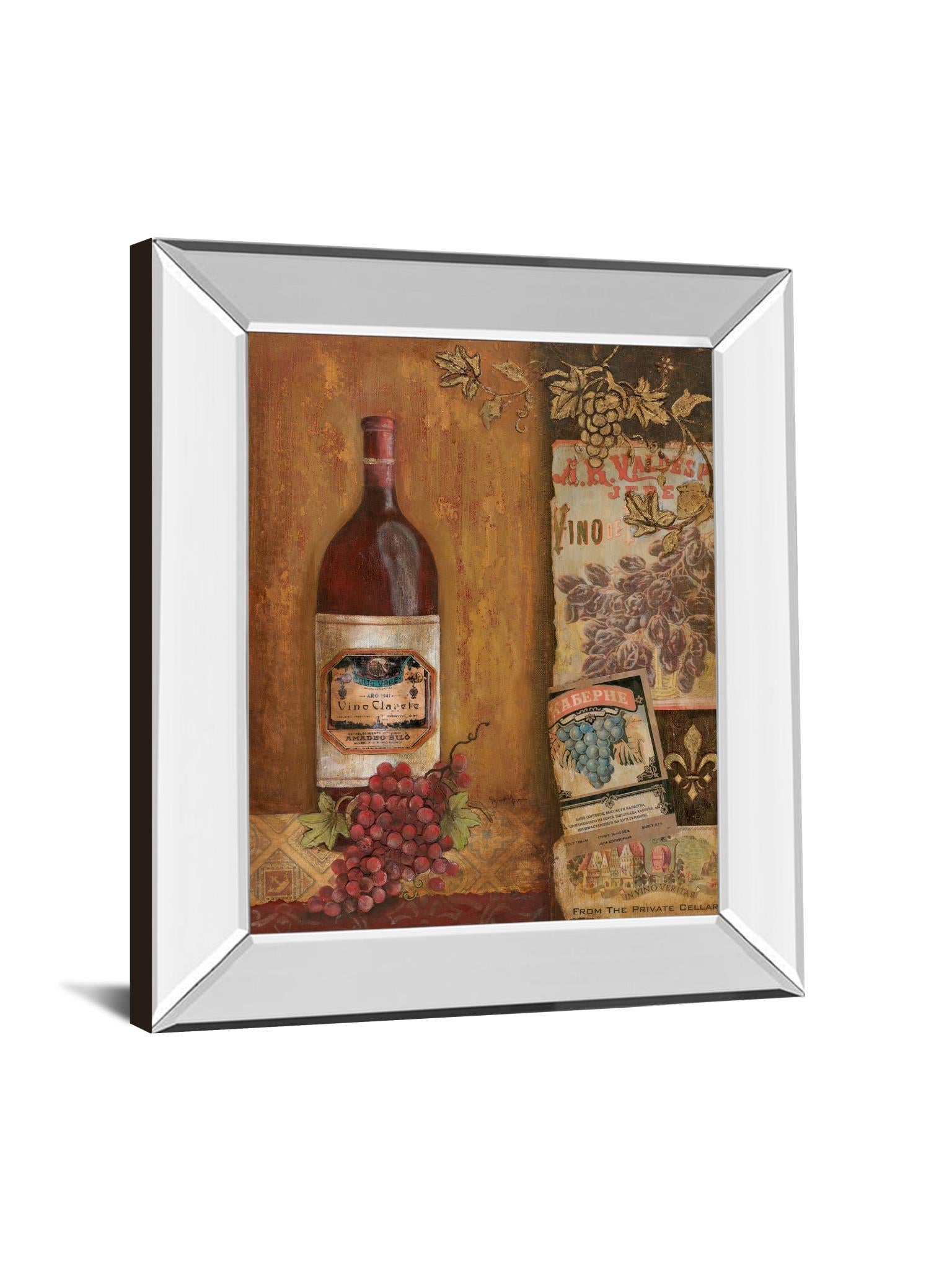 Mirrored Frame Vintage Red By Tava Studio 22X26 Mirror Frame Print