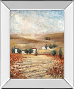 Mirrored Frame Hilltown Landscape I By Rosie Abrahams 22X26 Mirror Frame Print