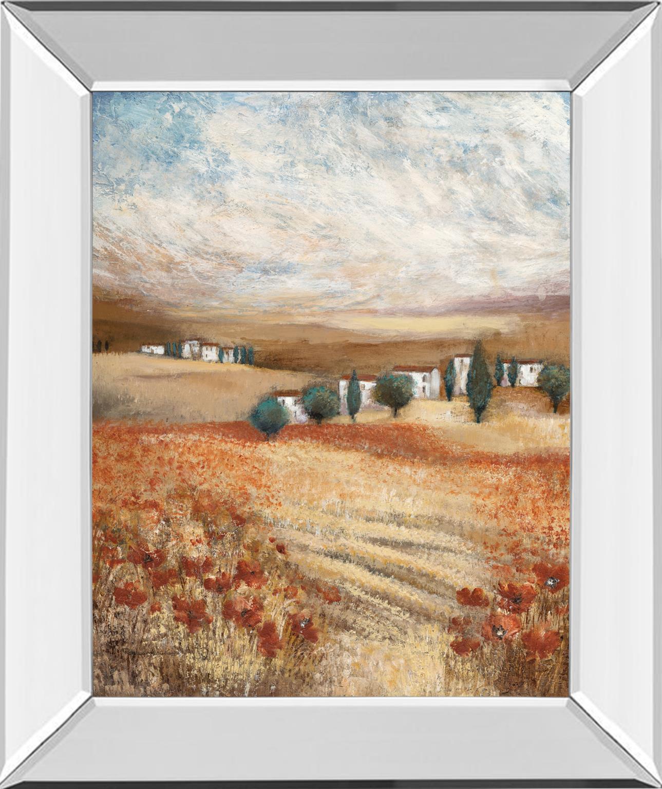 Mirrored Frame Hilltown Landscape Ii By Rosie Abrahams 22X26 Mirror Frame Print