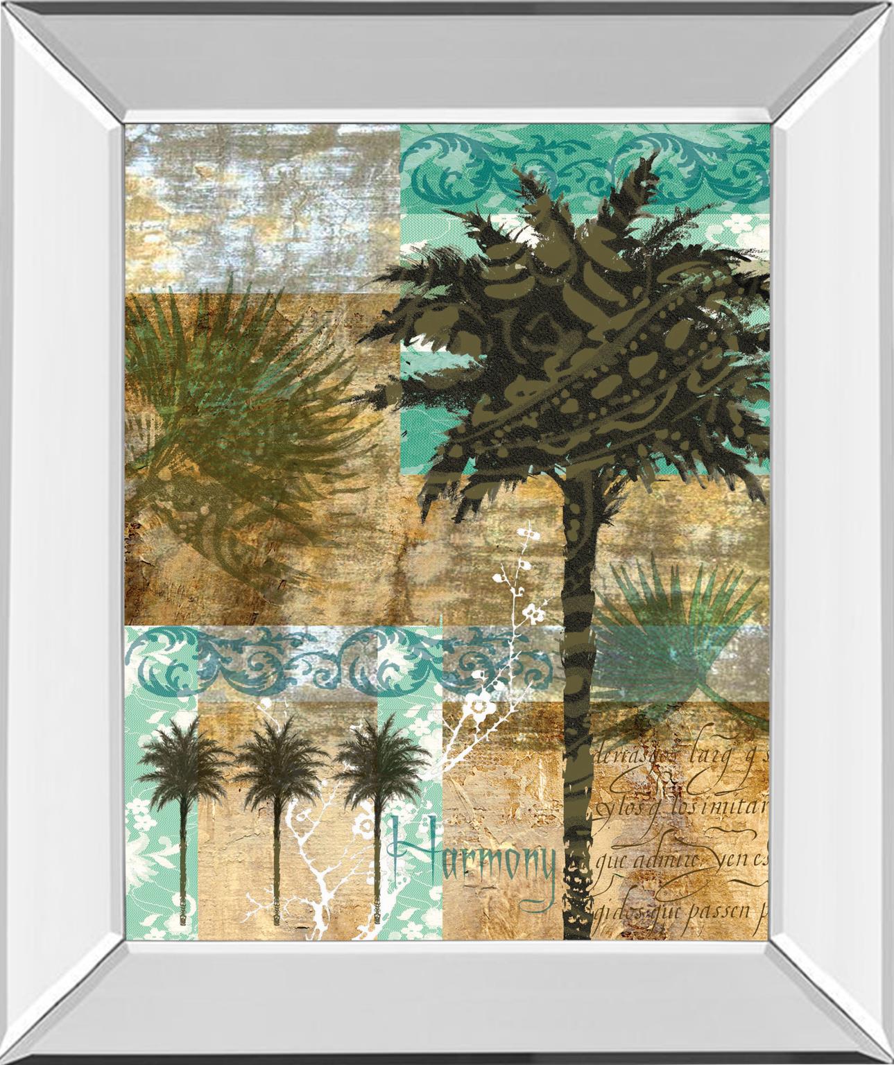 Mirrored Frame Palm Iii By Maeve Fitzsimons 22X26 Mirror Frame Print
