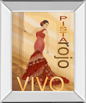 Mirrored Frame Pista Rojo By Tava Studio 22X26 Mirror Frame Print