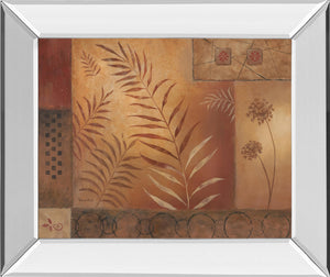 Mirrored Frame Modern Fern Ii By Vivian Flasch 22X26 Mirror Frame Print