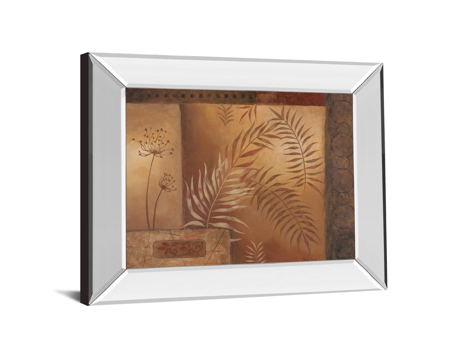 Mirrored Frame Modern Fern I By Vivian Flasch 22X26 Mirror Frame Print