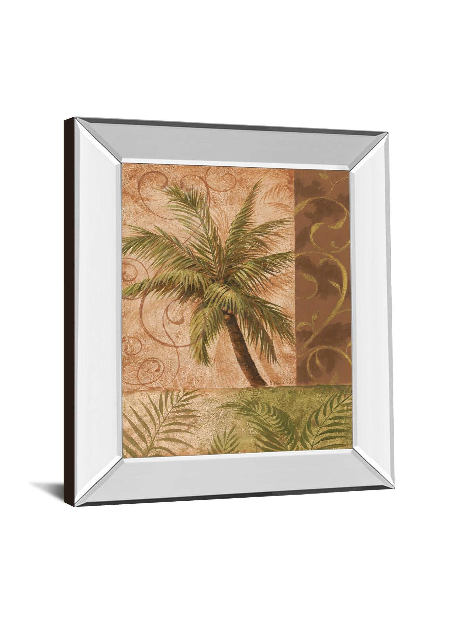 Mirrored Frame Tropical Breeze I By Vivian Flasch 22X26 Mirror Frame Print
