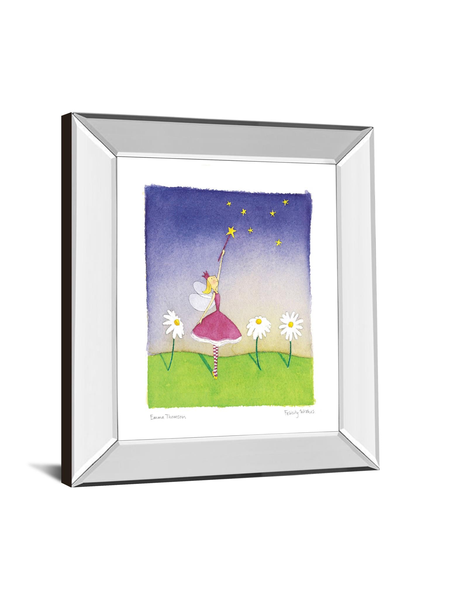 Mirrored Frame Felicity Wishes I By Emma Thomson 22X26 Mirror Frame Print