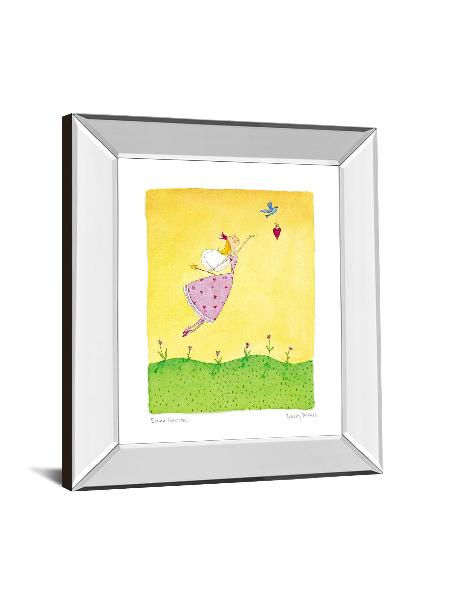 Mirrored Frame Felicity Wishes Ii By Emma Thomson 22X26 Mirror Frame Print