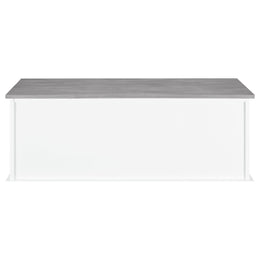 Alma 3-drawer Storage Bench White and Weathered Grey