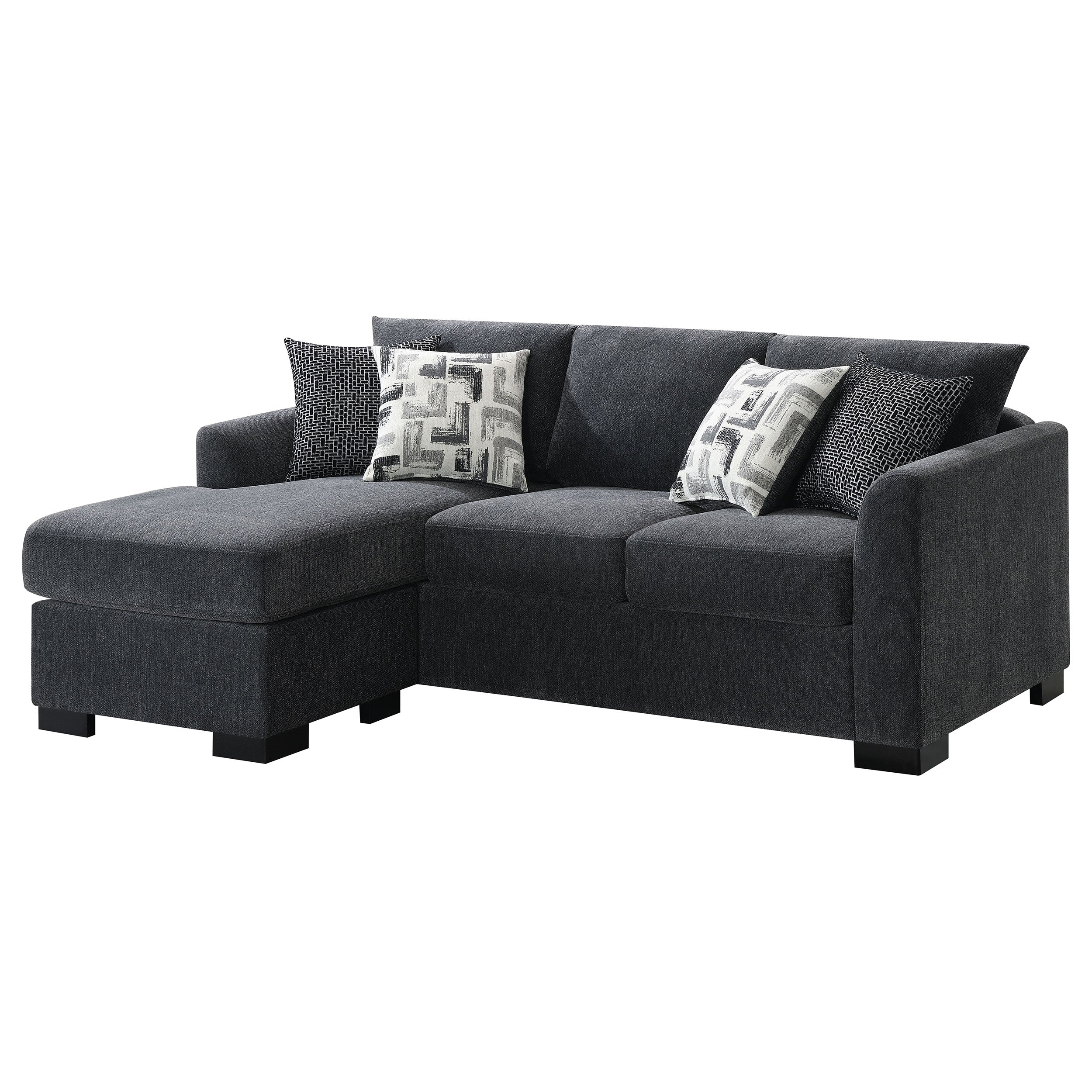 Storey Upholstered Sleeper Sectional Chaise Sofa Camel