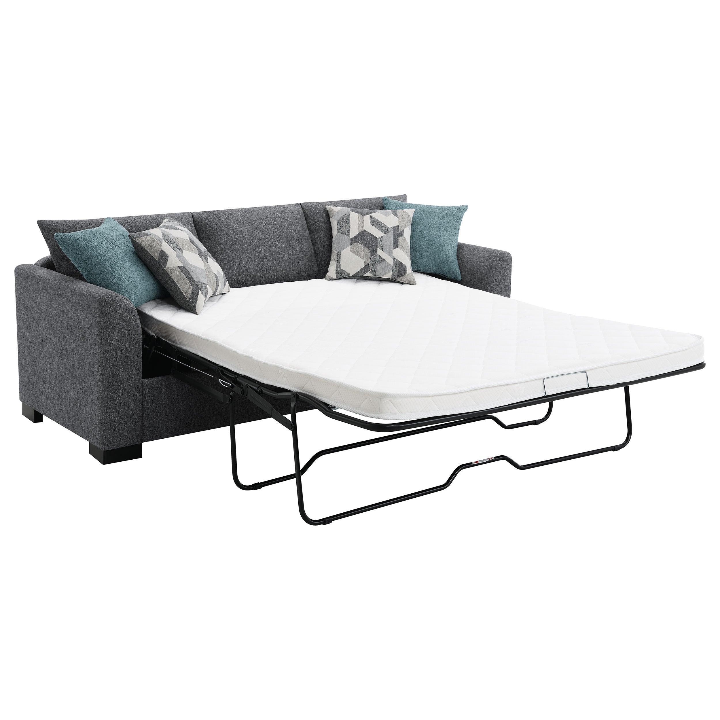 Storey Upholstered Sleeper Sectional Chaise Sofa Camel