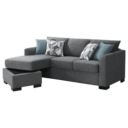 Storey Upholstered Sleeper Sectional Chaise Sofa Camel