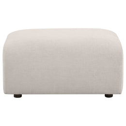 Burnett Chenille Upholstered Ottoman Ivory
