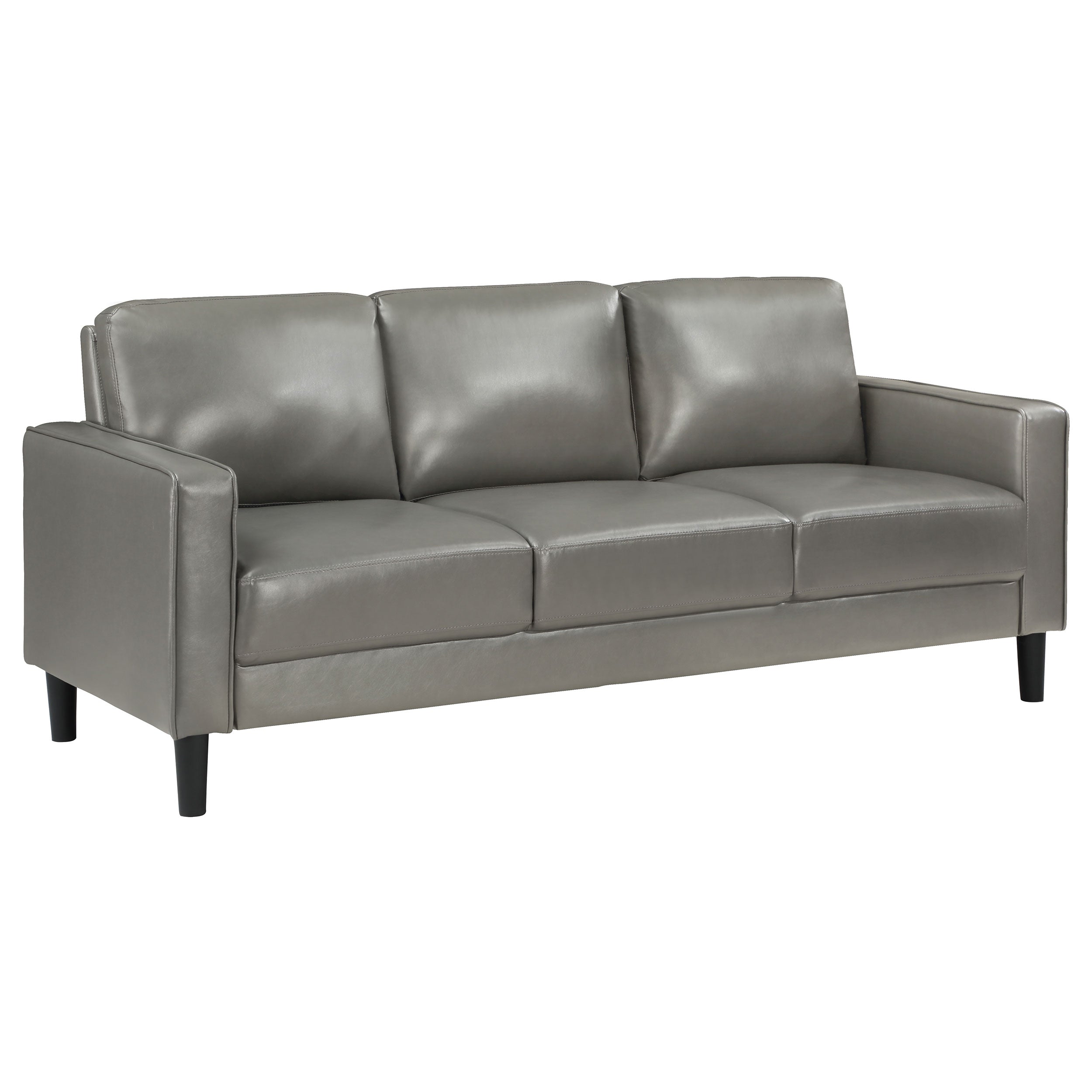 Ruth Upholstered Track Arm Sofa Black