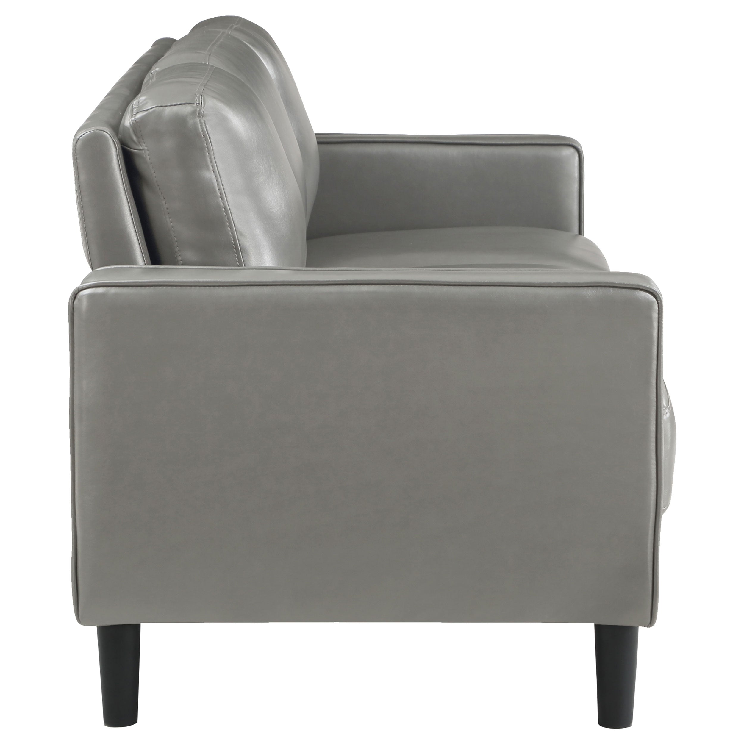 Ruth Upholstered Track Arm Sofa Black