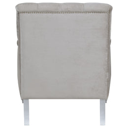 Avonlea Fabric Upholstered Sloped Arm Chair Grey Fabric