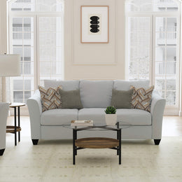Salizar Upholstered Flared Arm Sofa Charcoal Grey