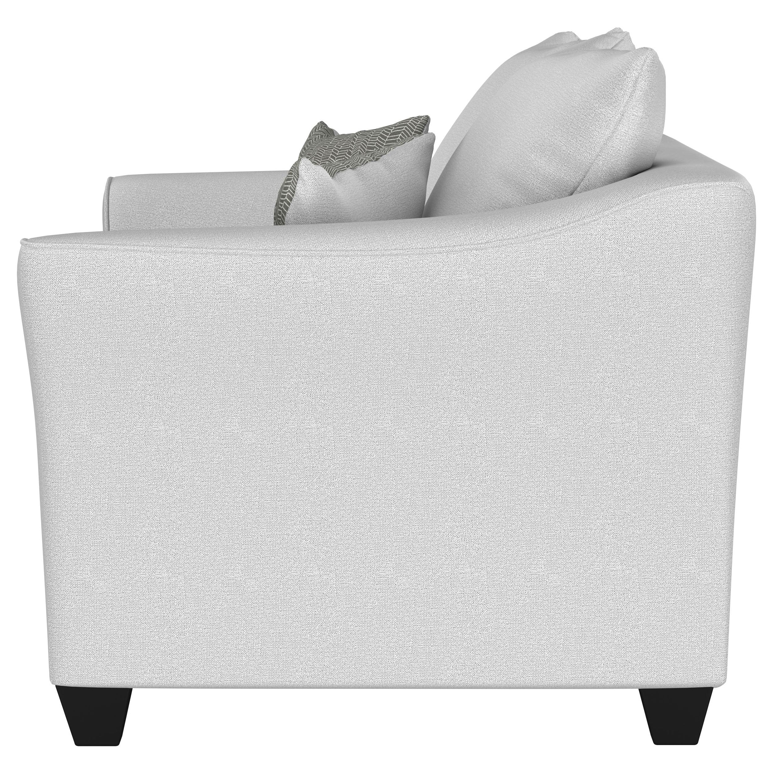Salizar Upholstered Flared Arm Loveseat Charcoal Grey