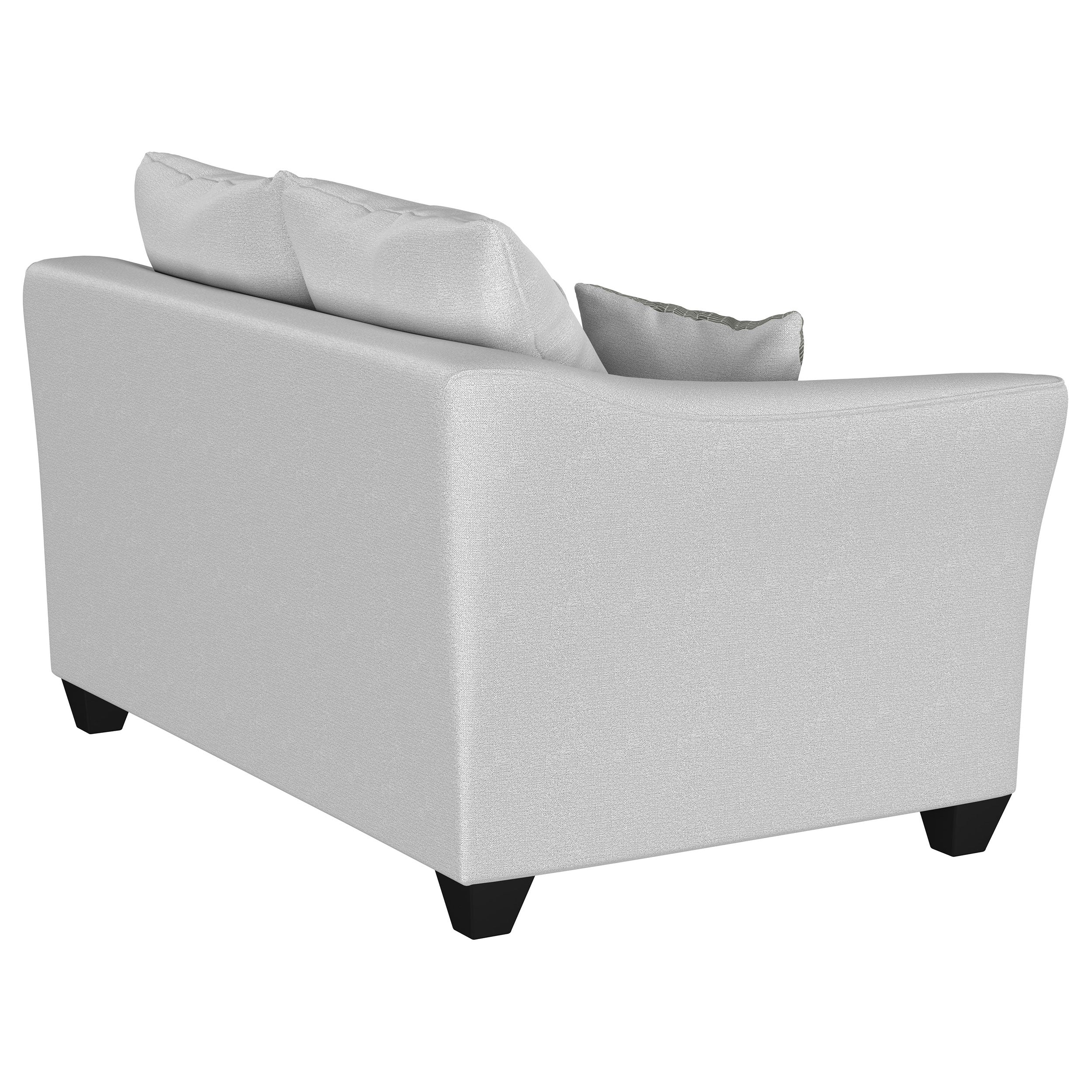 Salizar Upholstered Flared Arm Loveseat Charcoal Grey