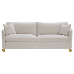 Corliss Upholstered Curved Track Arm Sofa Beige