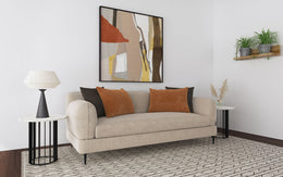 Jade Chenille Upholstered Modern Track Arm Sofa Green