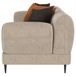 Jade Chenille Upholstered Modern Track Arm Sofa Green