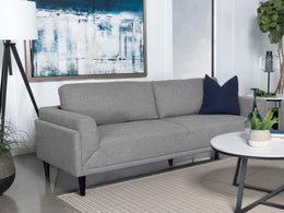 Rilynn Upholstered Track Arm Sofa Brown