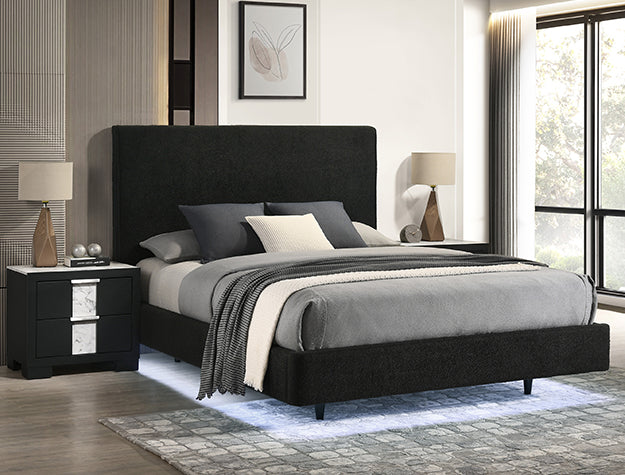 Fable Bed Black Boucle