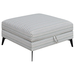 Clint Square Upholstered Tufted Storage Ottoman Aloe
