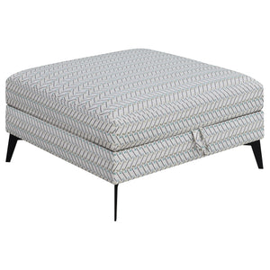 Clint Square Upholstered Tufted Storage Ottoman Aloe