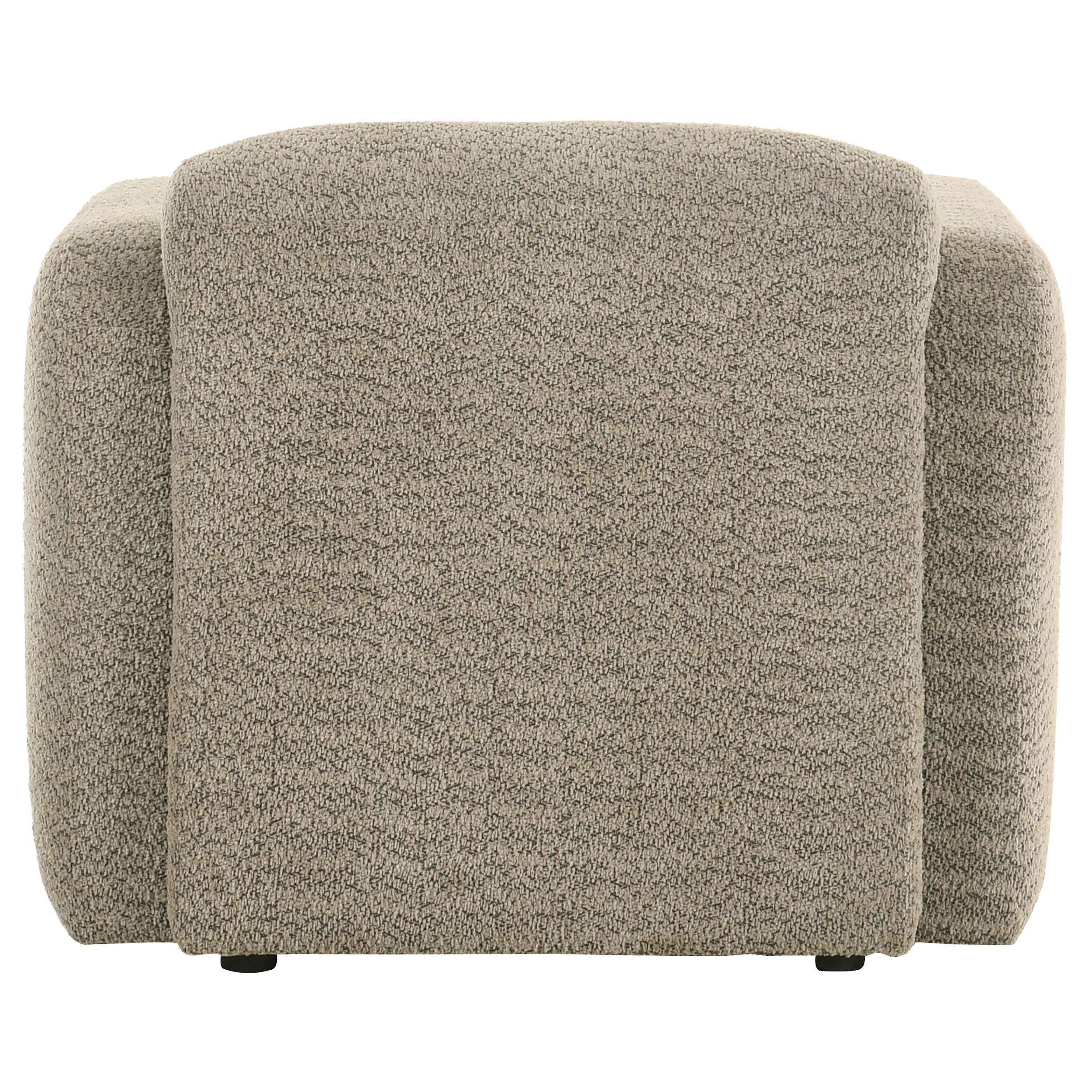 Dorset Fabric Upholstered Round Track Arm Accent Chair Brown